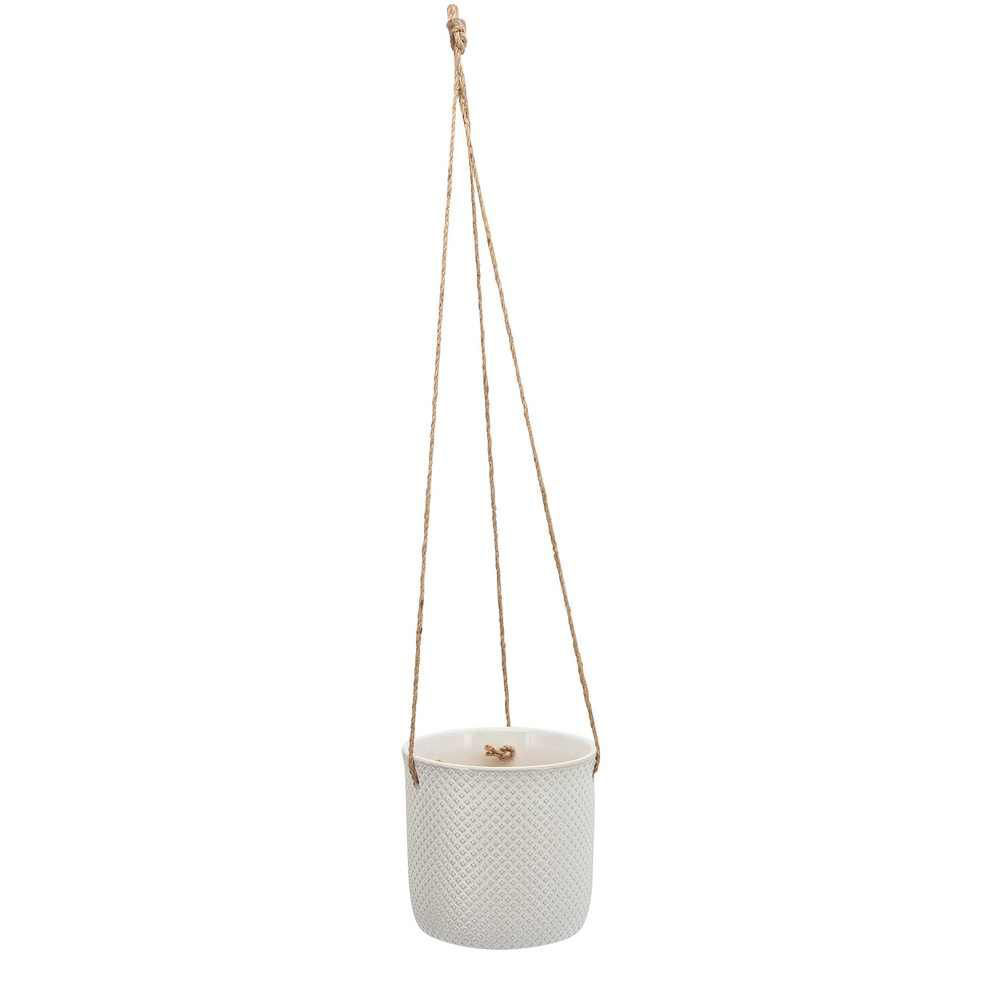 Picture of Hanging 7" Dotted Planter - White
