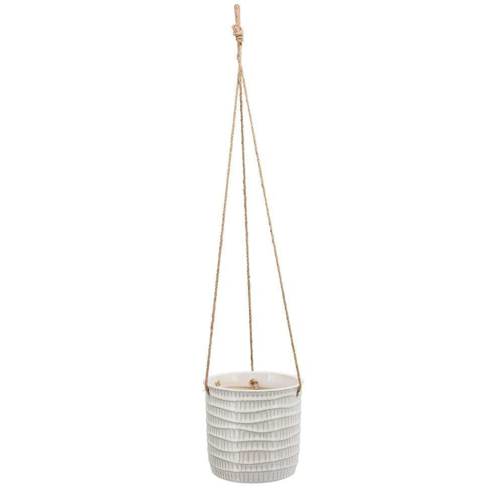 Picture of Hanging 7" Tribal Planter - White