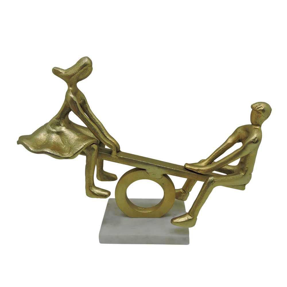Picture of Metal 17" Couple on a See-Saw - Gold