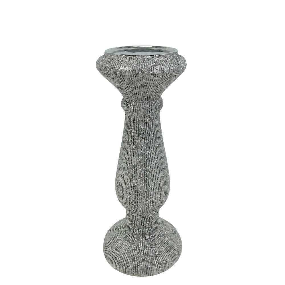 Picture of Etched 10" Candle Holder - Silver