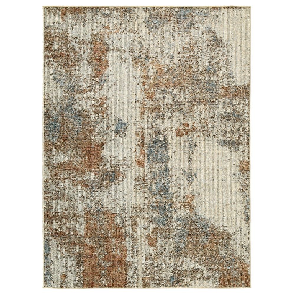Picture of Middleburg Indoor/Outdoor Brown Beige Polyester and Polypropylene Machine Woven Contemporary Rug