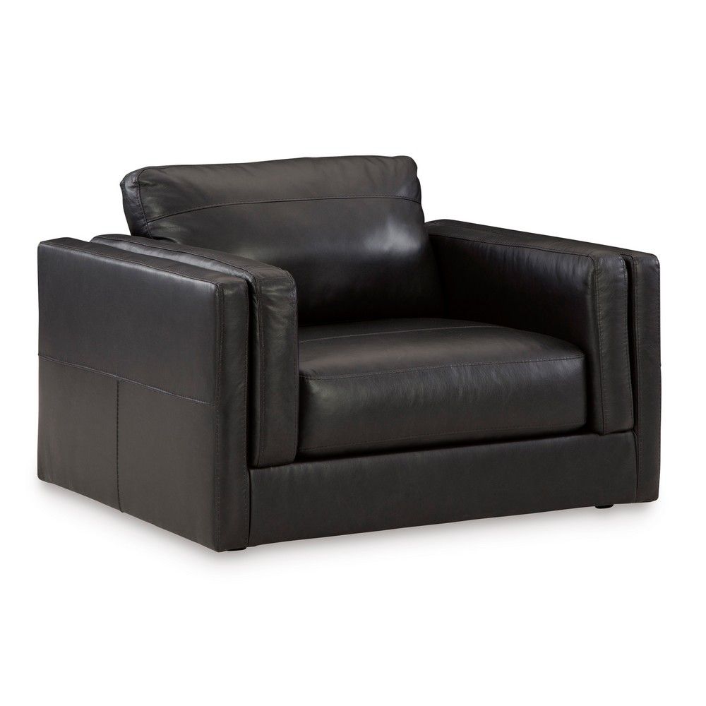 Picture of Aimie  Leather Chair - Onyx
