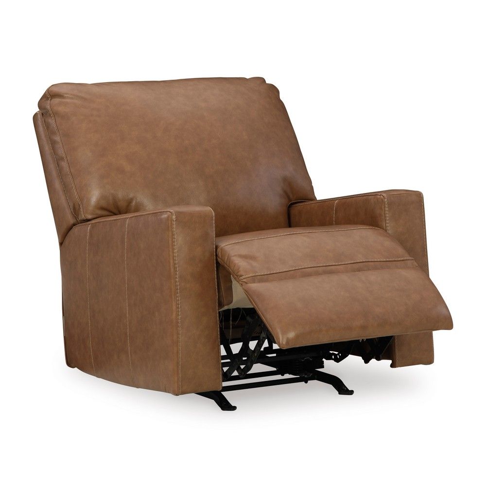 Picture of Billie Leather Rocking Recliner - Caramel