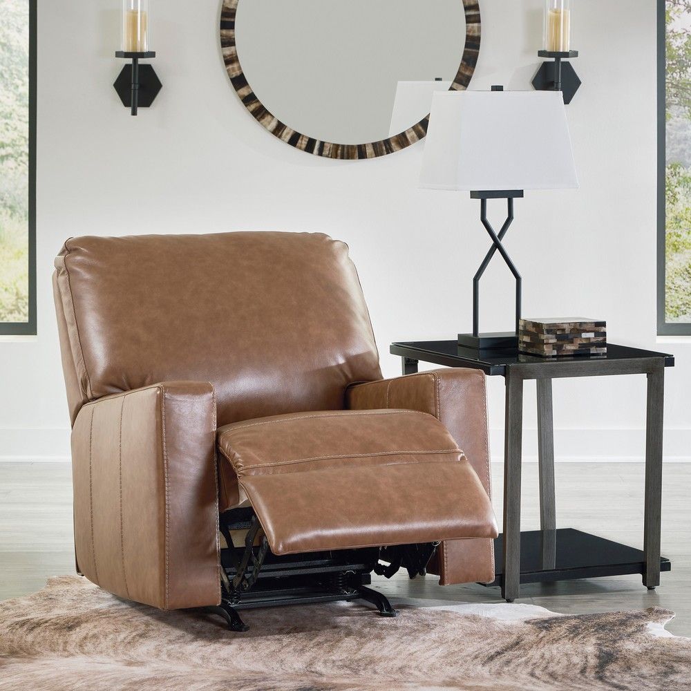 Billie Leather Rocking Recliner - Caramel | American Home