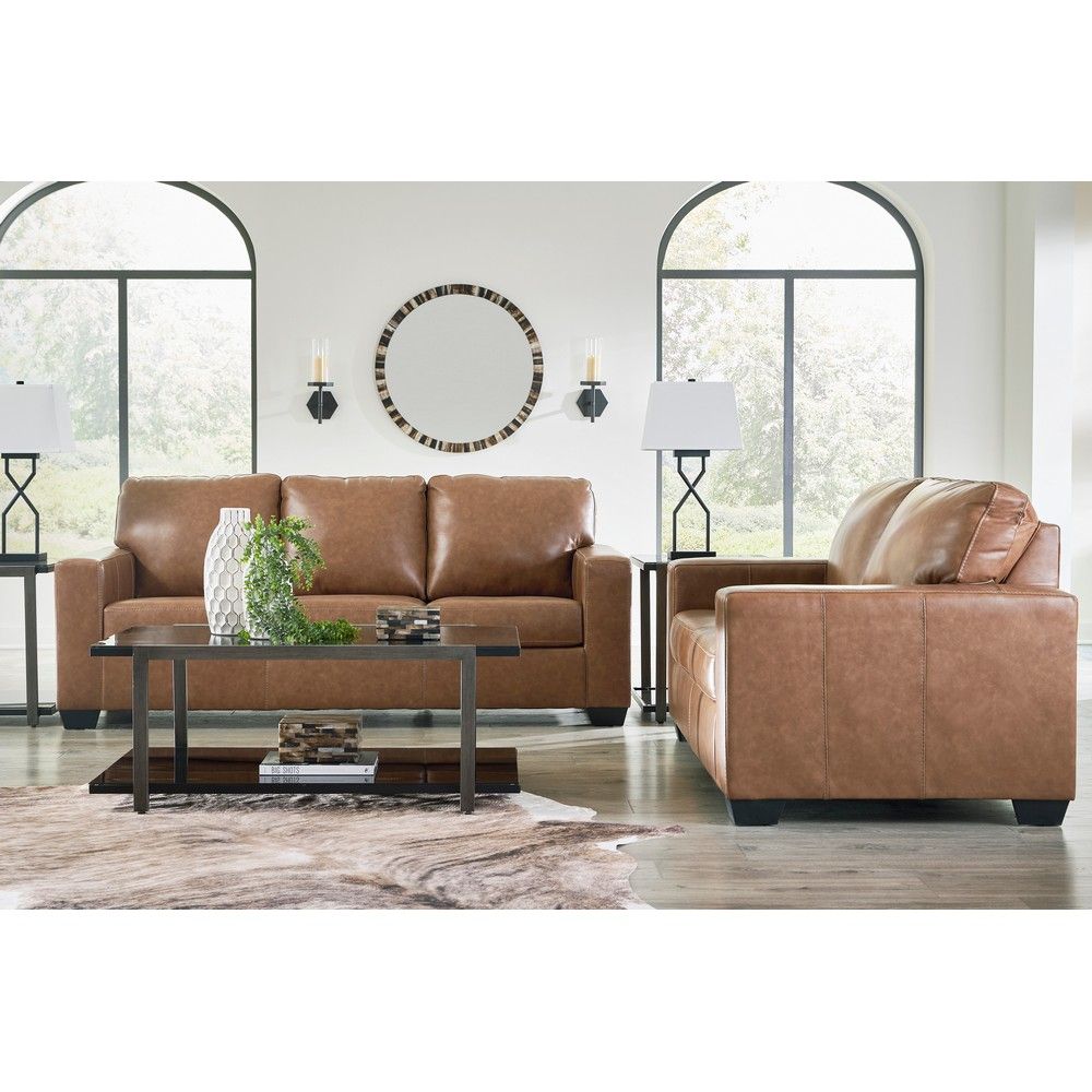 Picture of Billie Leather Sofa - Caramel