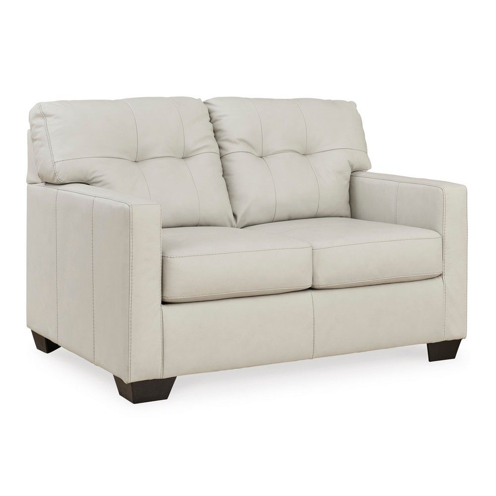 Picture of Brie Leather Loveseat - Coconut