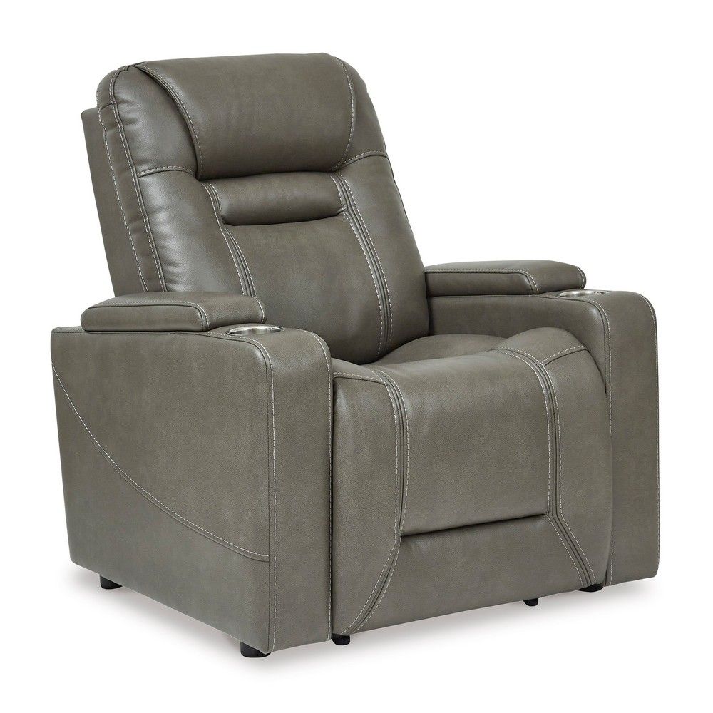 Power reclining chair with adjustable online headrest