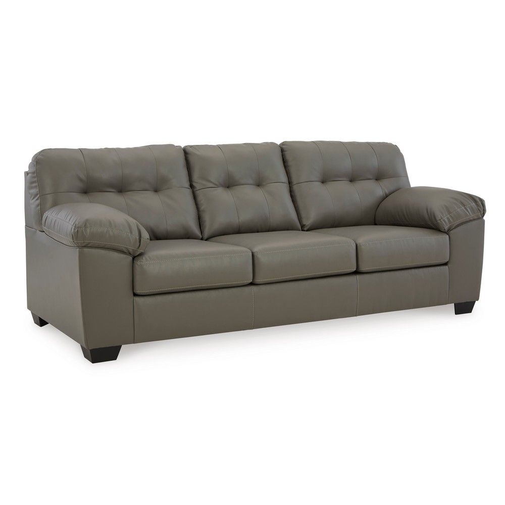 Picture of Don Faux Leather Sleeper Sofa - Gray - Queen