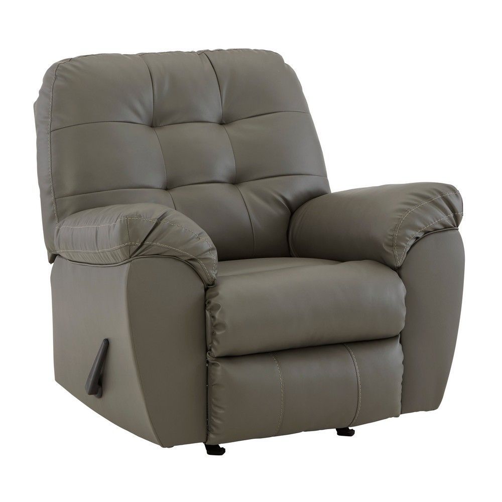 Picture of Don Faux Leather Rocking Recliner - Gray