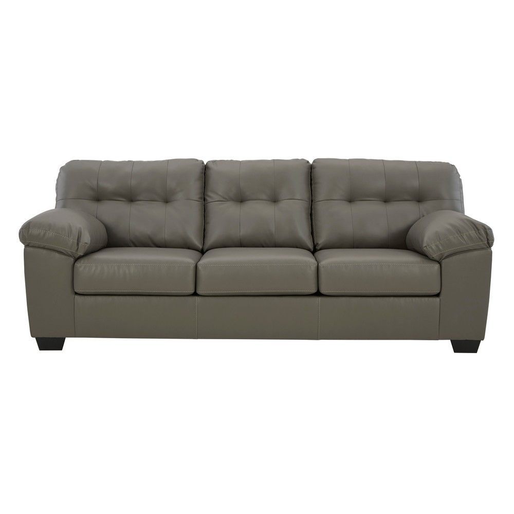 Picture of Don Faux Leather Sofa - Gray