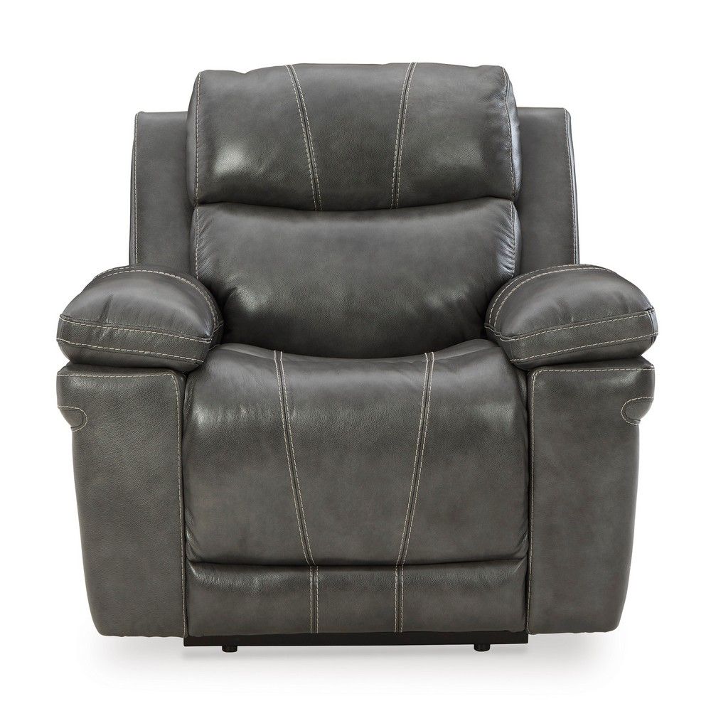 Picture of Eddy Power Recliner with Power Headrest - Charcoal