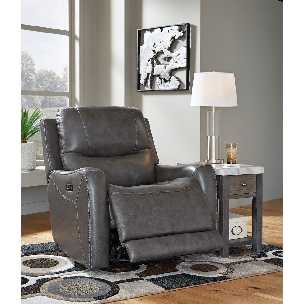 Picture of Gael Zero Gravity Power Recliner with Heat and Massage - Smoke