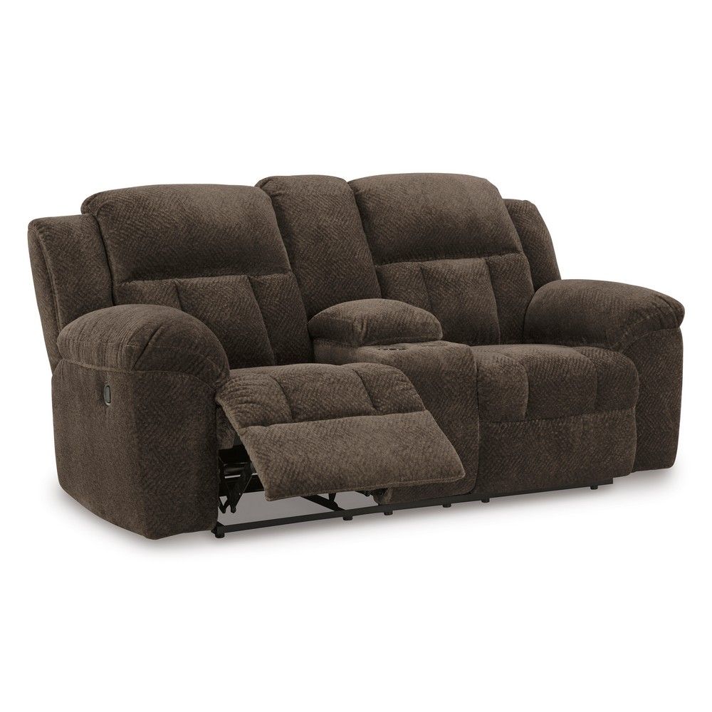 Picture of Gallup Reclining Loveseat with Console - Chocolate