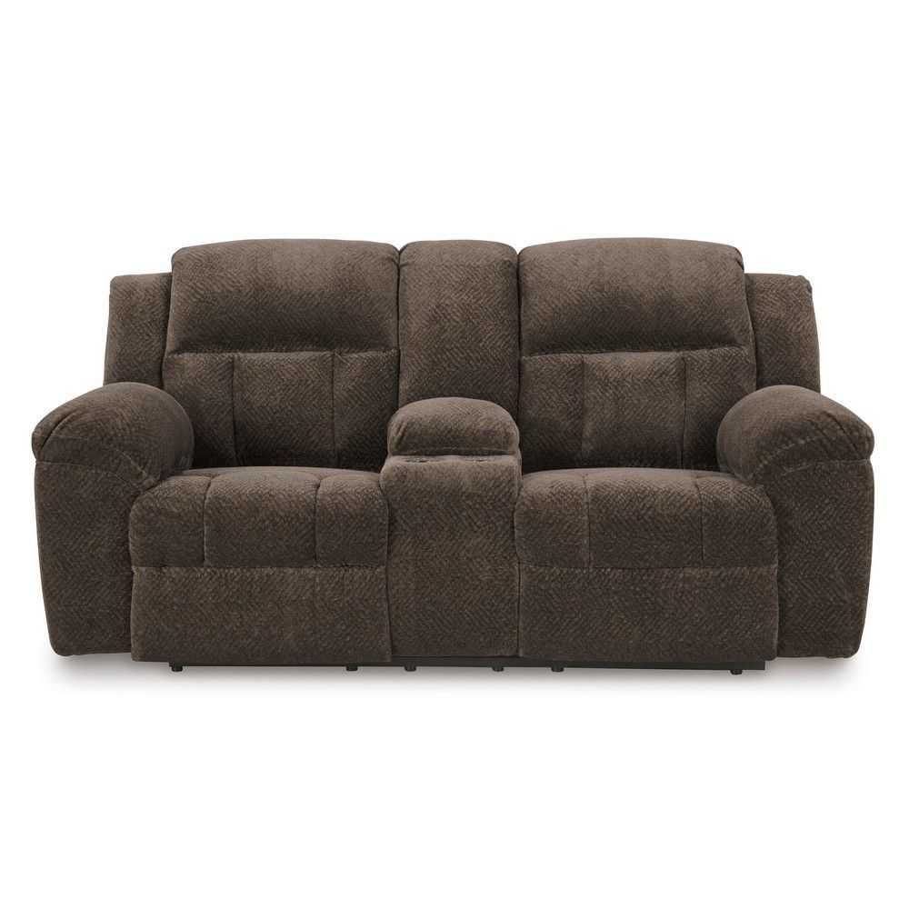 Picture of Gallup Reclining Loveseat with Console - Chocolate