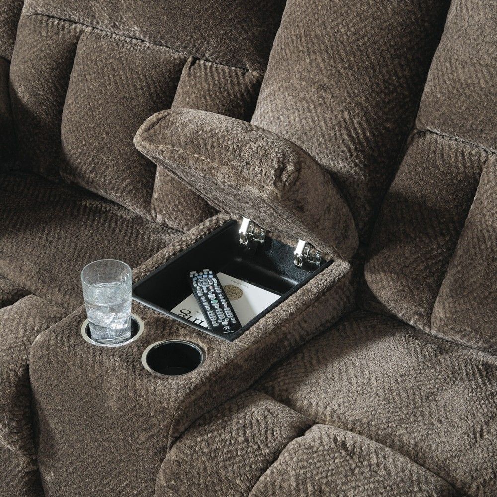 Picture of Gallup Reclining Loveseat with Console - Chocolate
