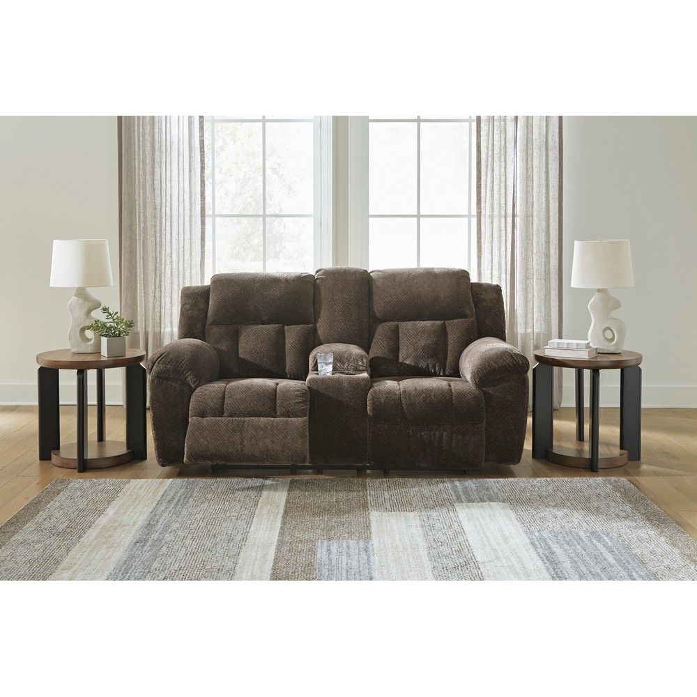 Picture of Gallup Reclining Loveseat with Console - Chocolate