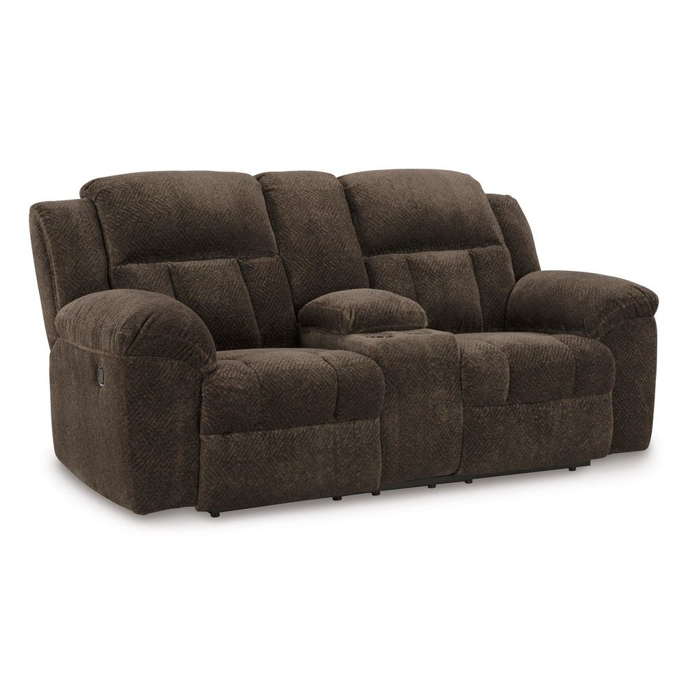 Picture of Gallup Reclining Loveseat with Console - Chocolate
