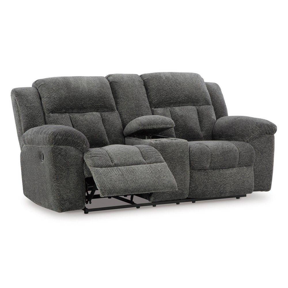 Picture of Gallup Reclining Loveseat with Console - Graphite