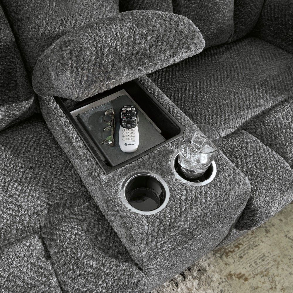 Picture of Gallup Reclining Loveseat with Console - Graphite