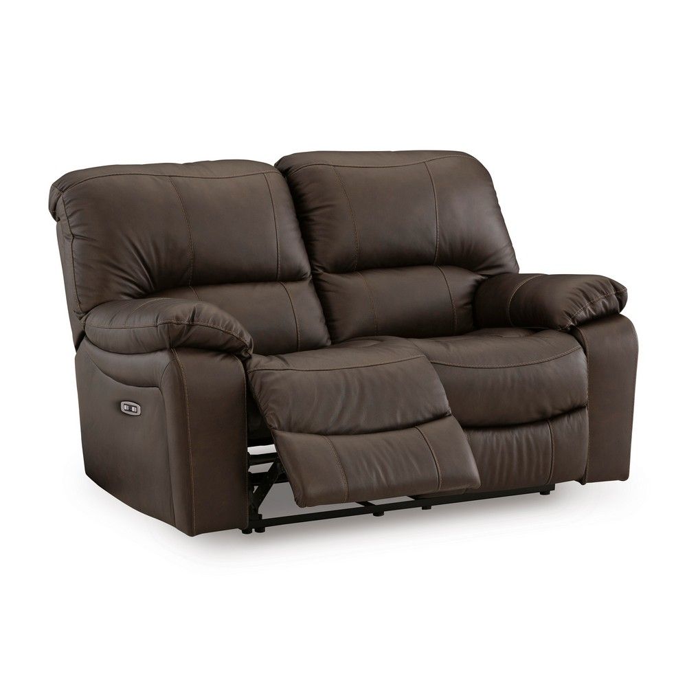Picture of Lawson Leather Power Reclining Loveseat - Dark Brown