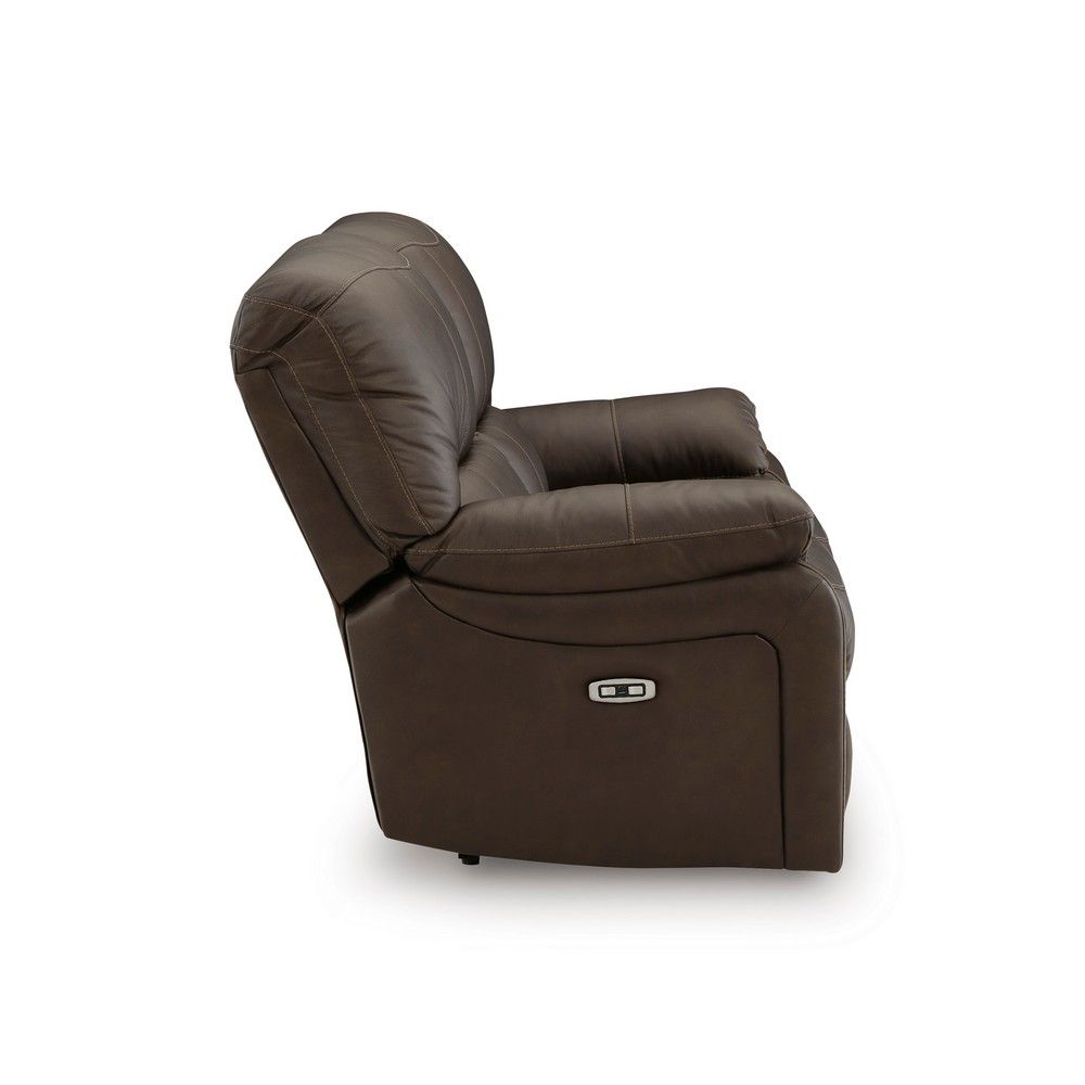Picture of Lawson Leather Power Reclining Loveseat - Dark Brown