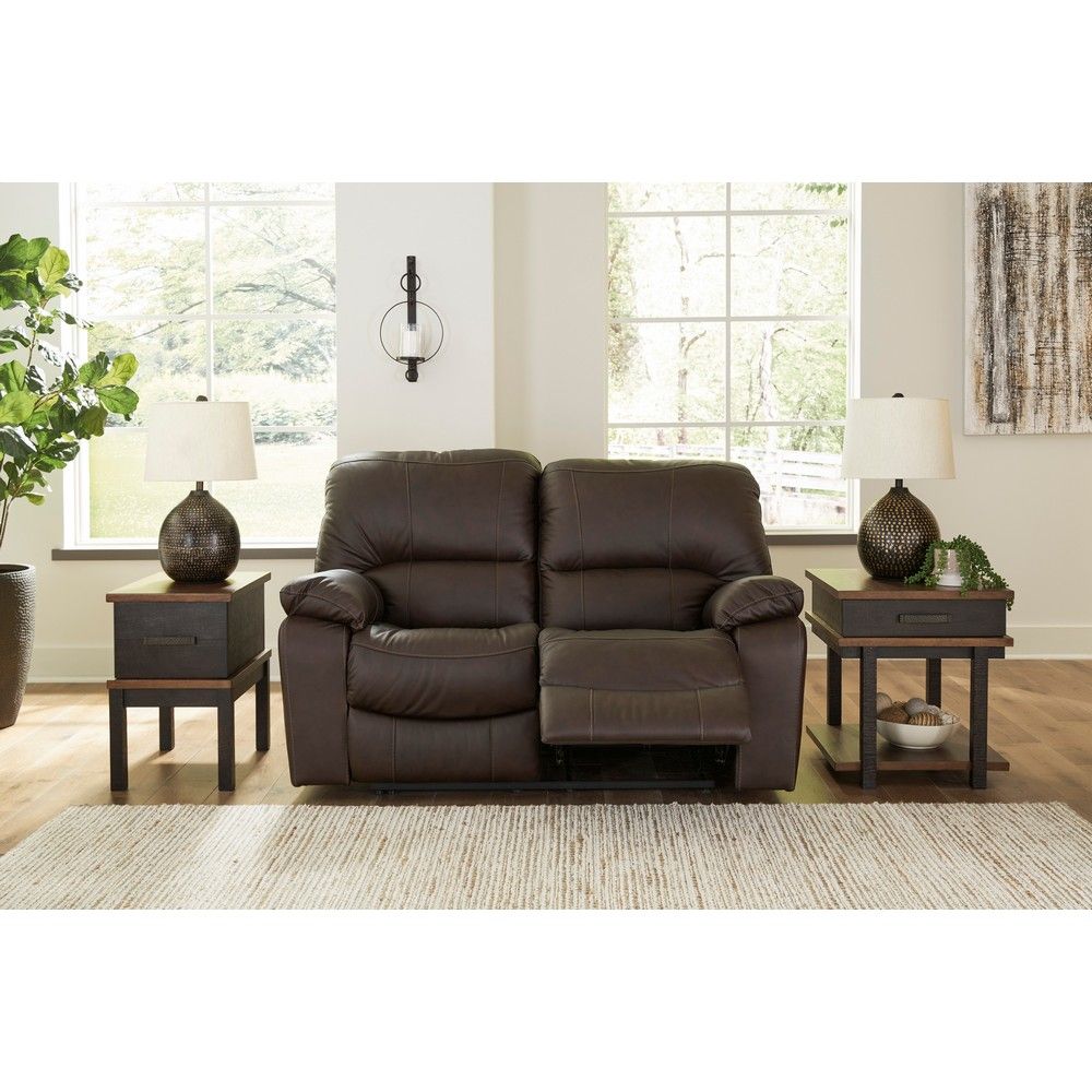 Picture of Lawson Leather Power Reclining Loveseat - Dark Brown