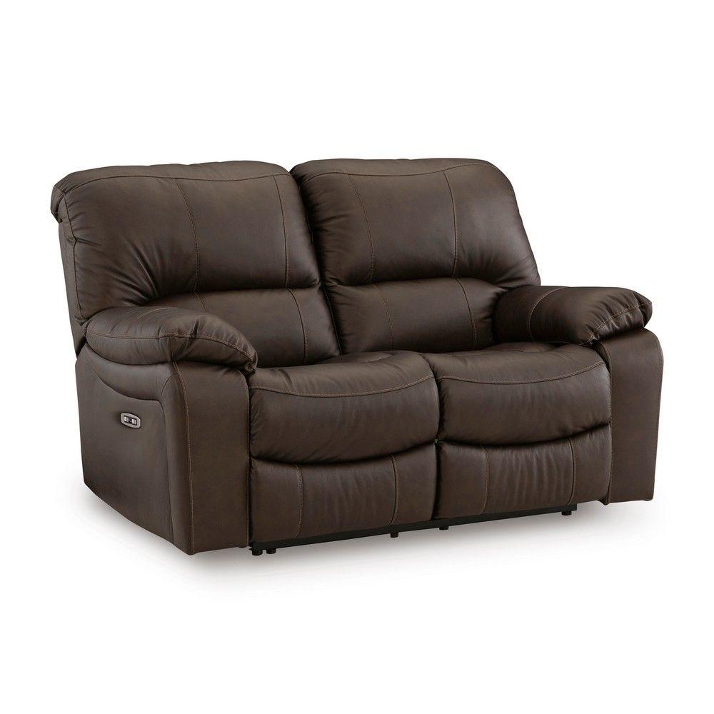 Picture of Lawson Leather Power Reclining Loveseat - Dark Brown