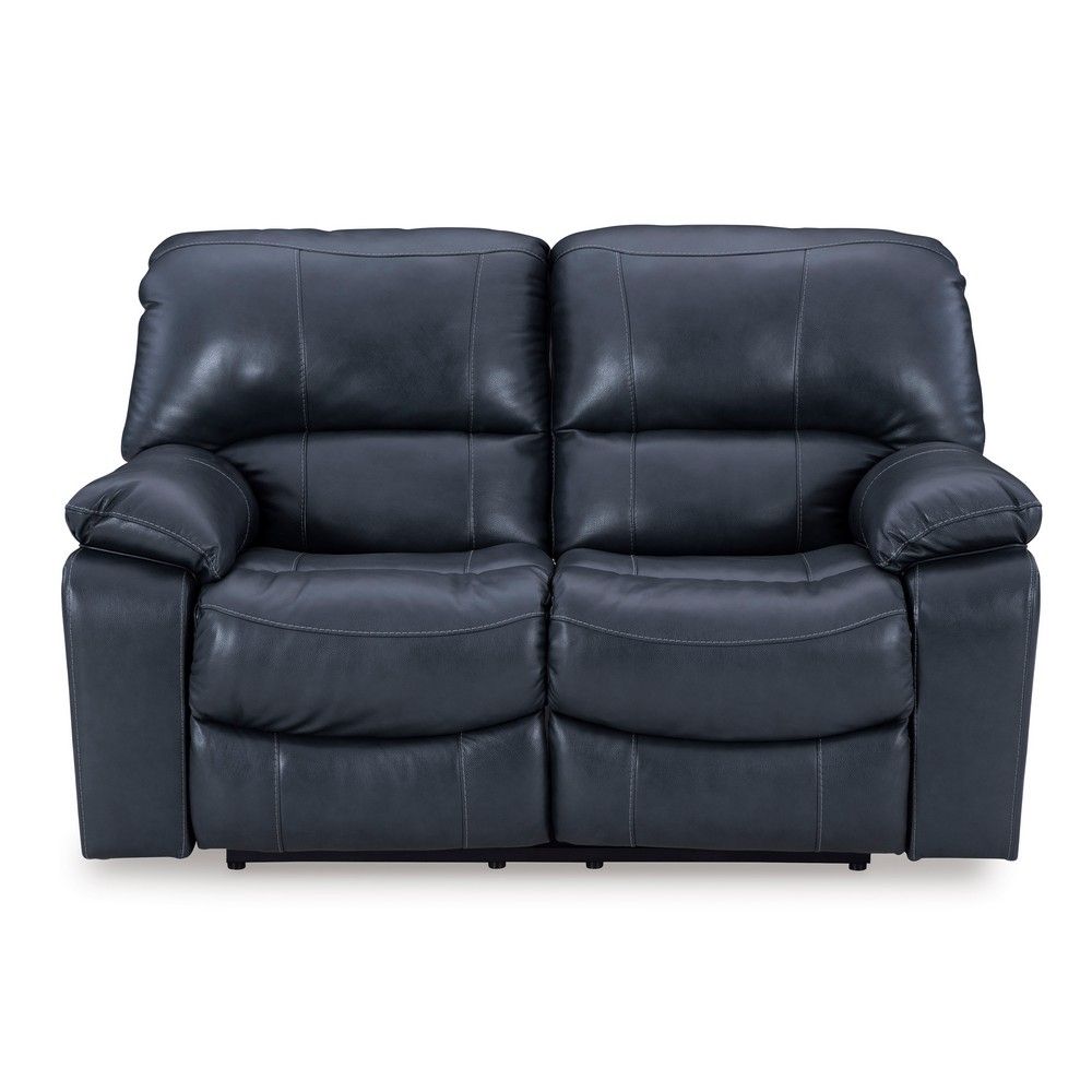 Picture of Lawson Leather Power Reclining Loveseat - Ocean Blue