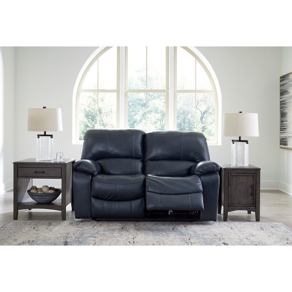 Picture of Lawson Leather Power Reclining Loveseat - Ocean Blue