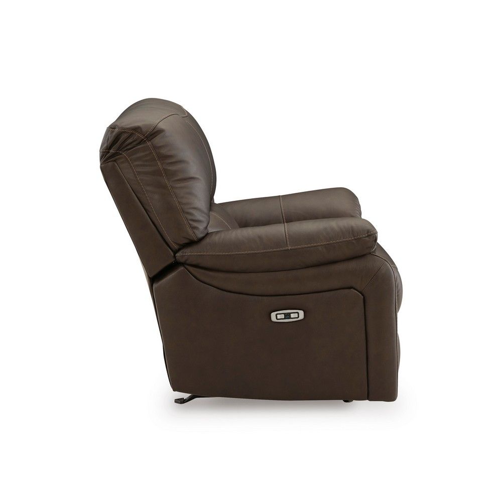 Picture of Lawson Leather Power Wall Saver Recliner - Dark Brown