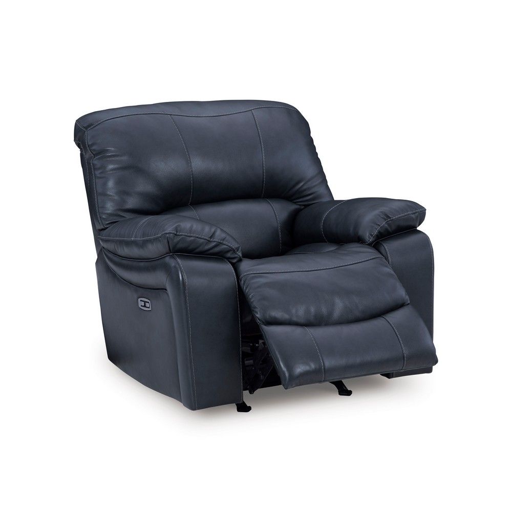 Picture of Lawson Leather Power Wall Saver Recliner - Ocean Blue