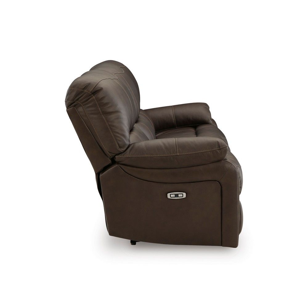 Picture of Lawson Leather Power Reclining Loveseat - Dark Brown