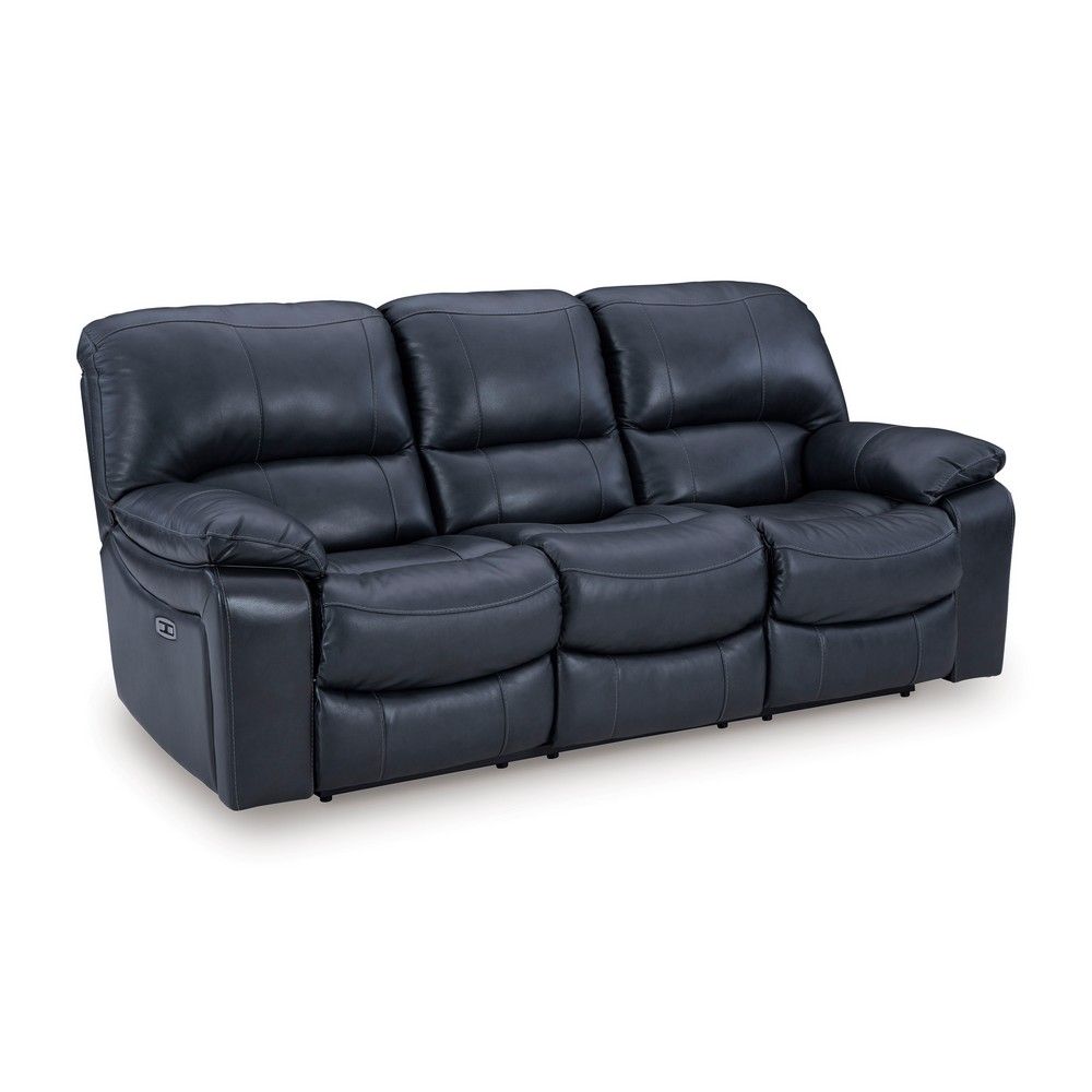 Picture of Lawson Leather Power Reclining Sofa - Ocean Blue