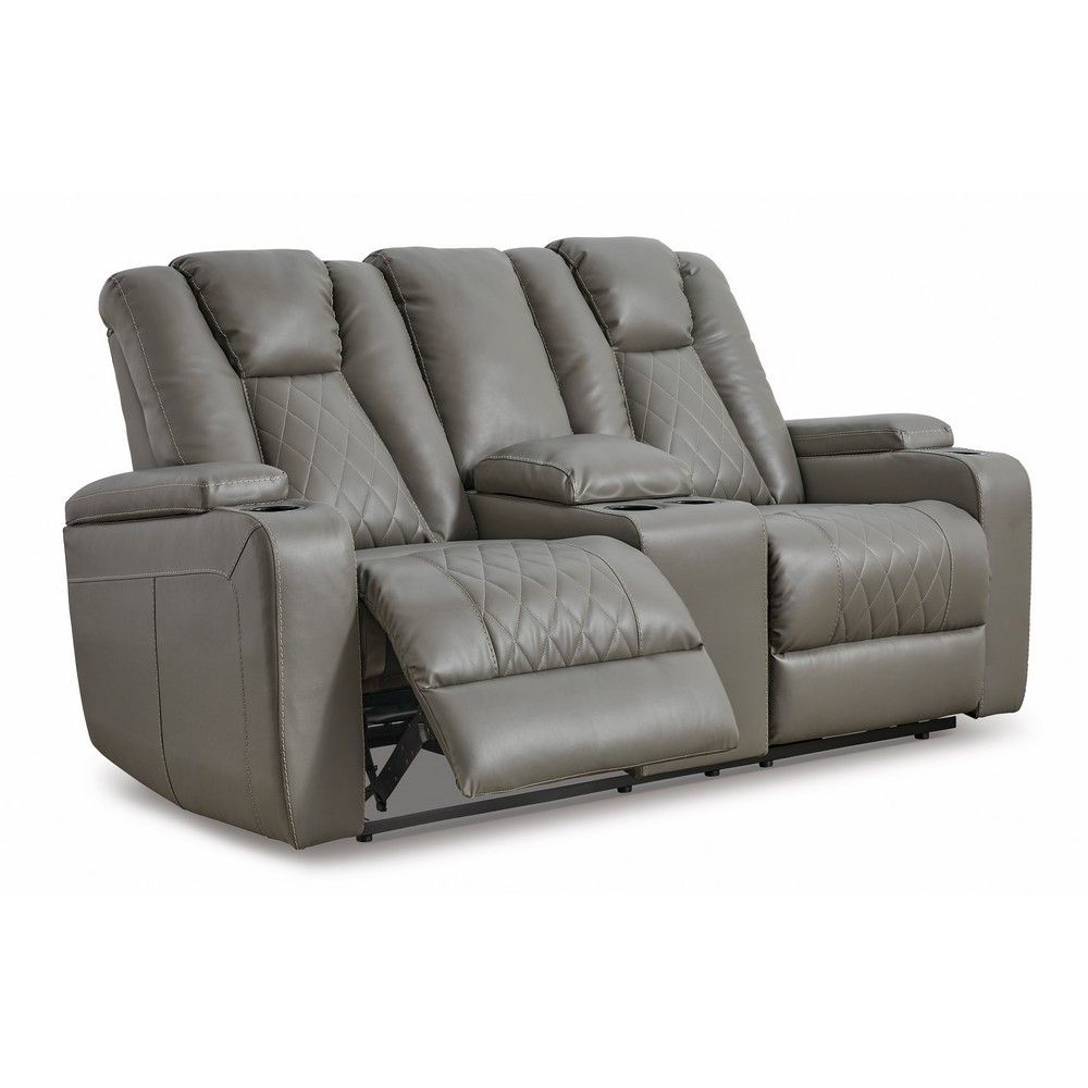 Picture of Mae Reclining Loveseat with Console - Gray