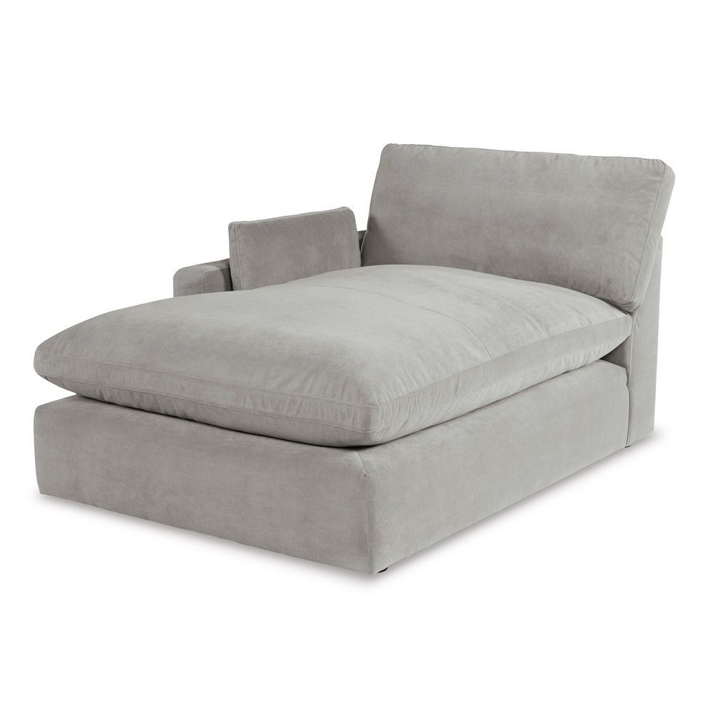 Stratus Left Arm Facing Modular Chaise Gray American Home