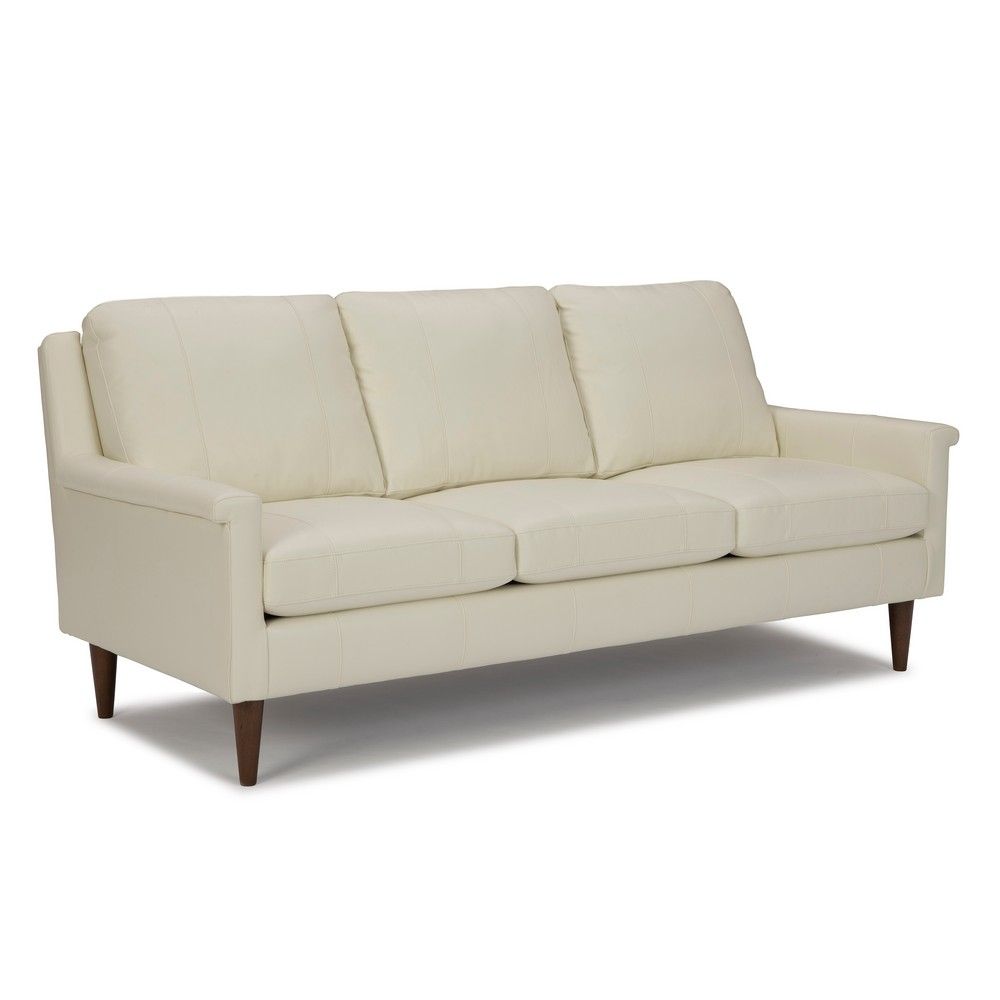 Picture of Dacey Leather Sofa - Ivory