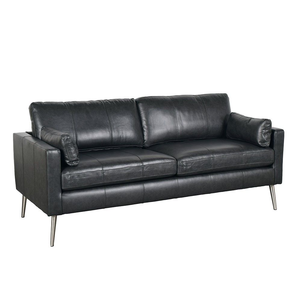 Picture of Trent Leather Sofa - Charcoal