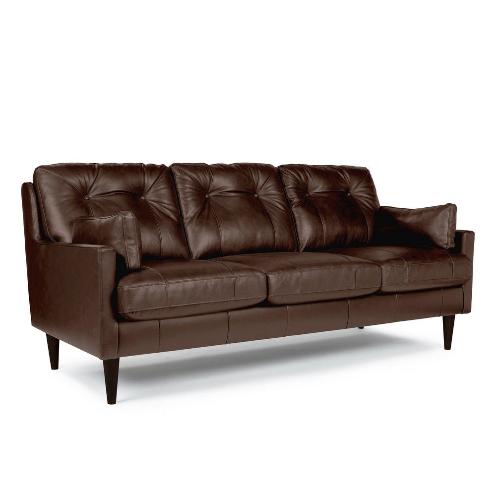 Picture of Trevin Leather Sofa- Dark Brown