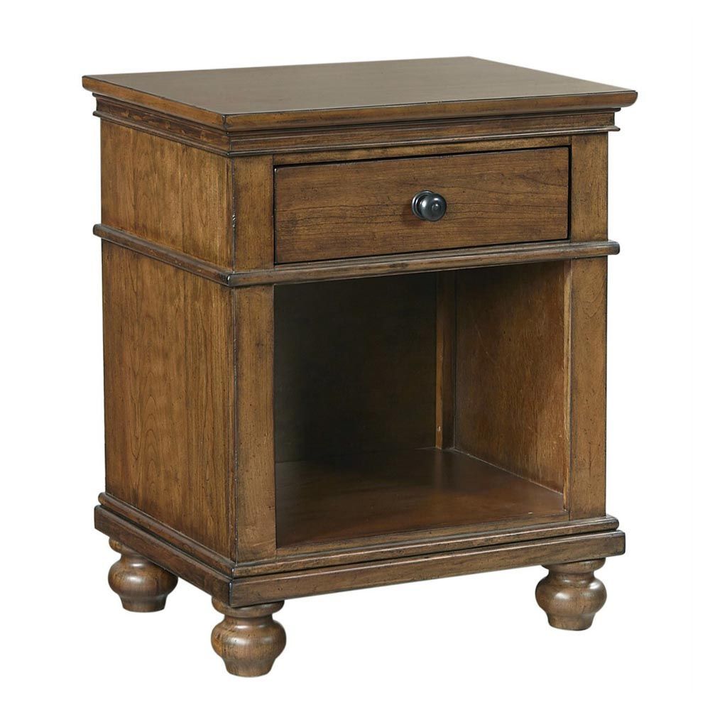 Austin 1 Drawer Nightstand Whiskey Brown