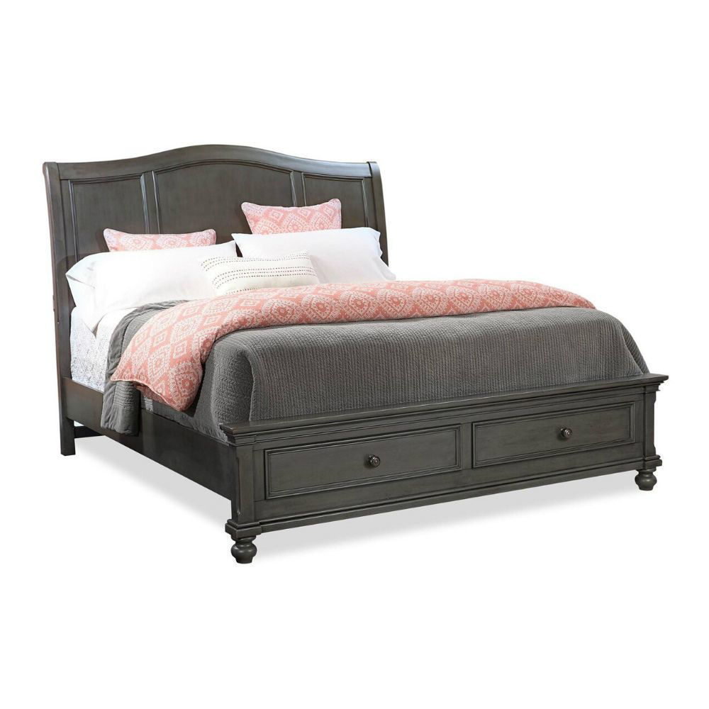 Picture of Austin Sleigh Storage Bed - Peppercorn - King