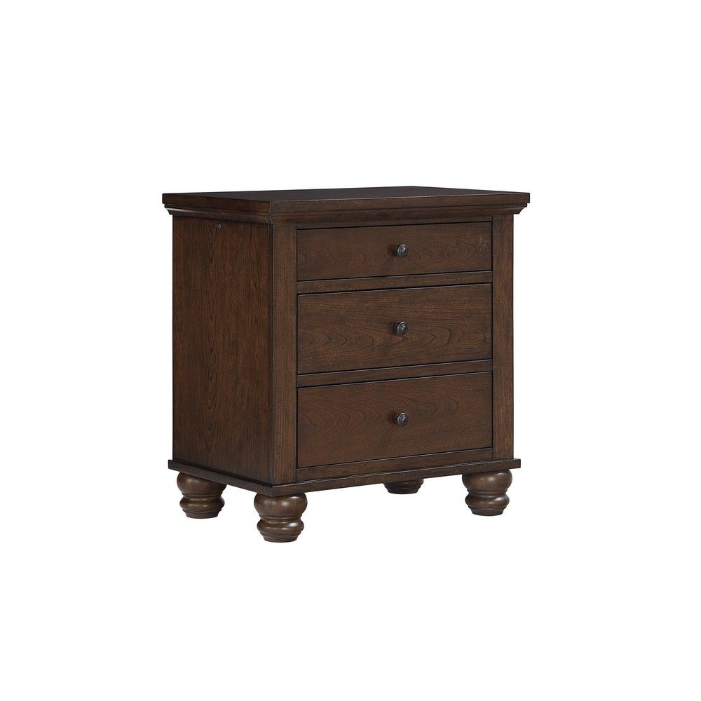 Picture of Cambridge 3-Drawer Nightstand - Cherry