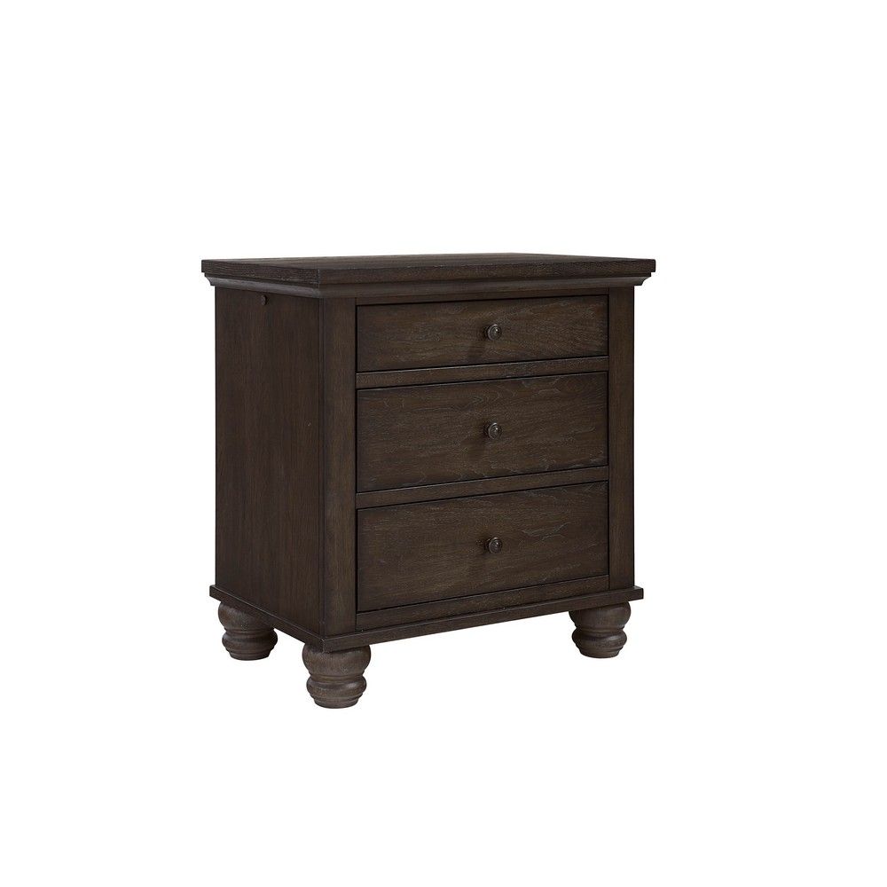 Picture of Cambridge 3-Drawer Nightstand - Cracked Pepper