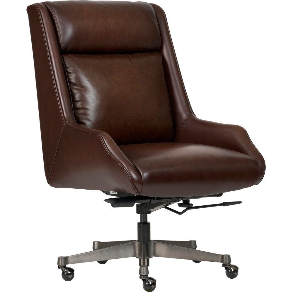 Picture of Cameron Leather Desk Chair - Burnished Umber