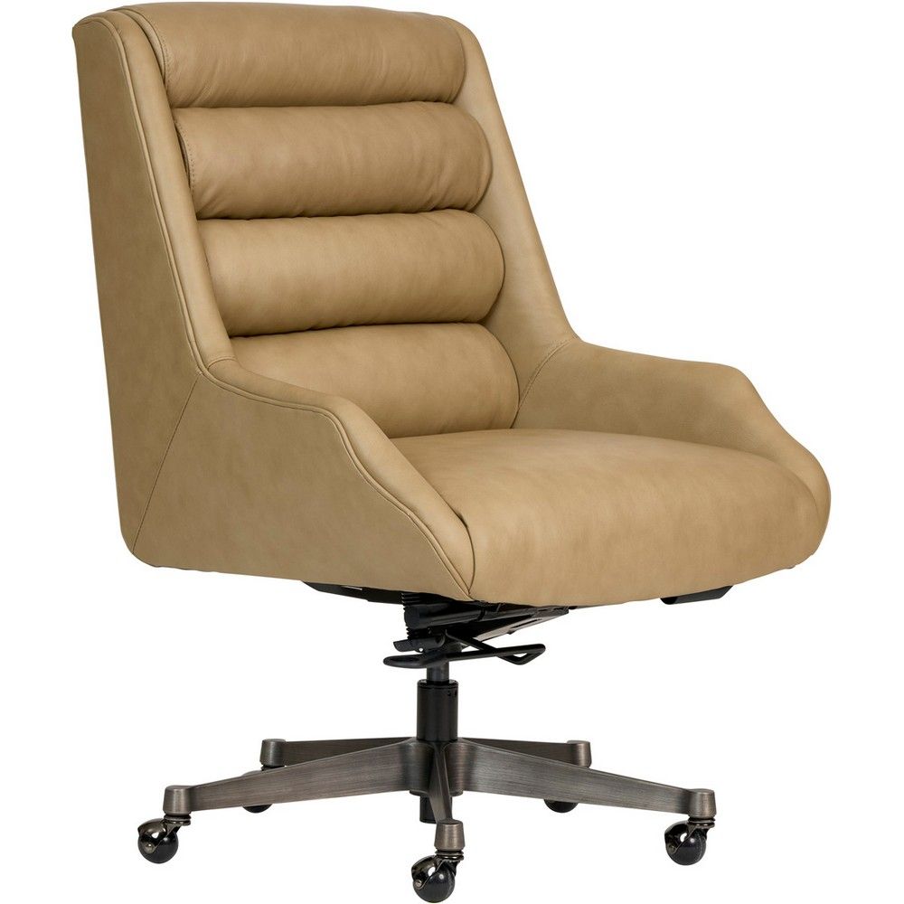 Leather office chair tan discount