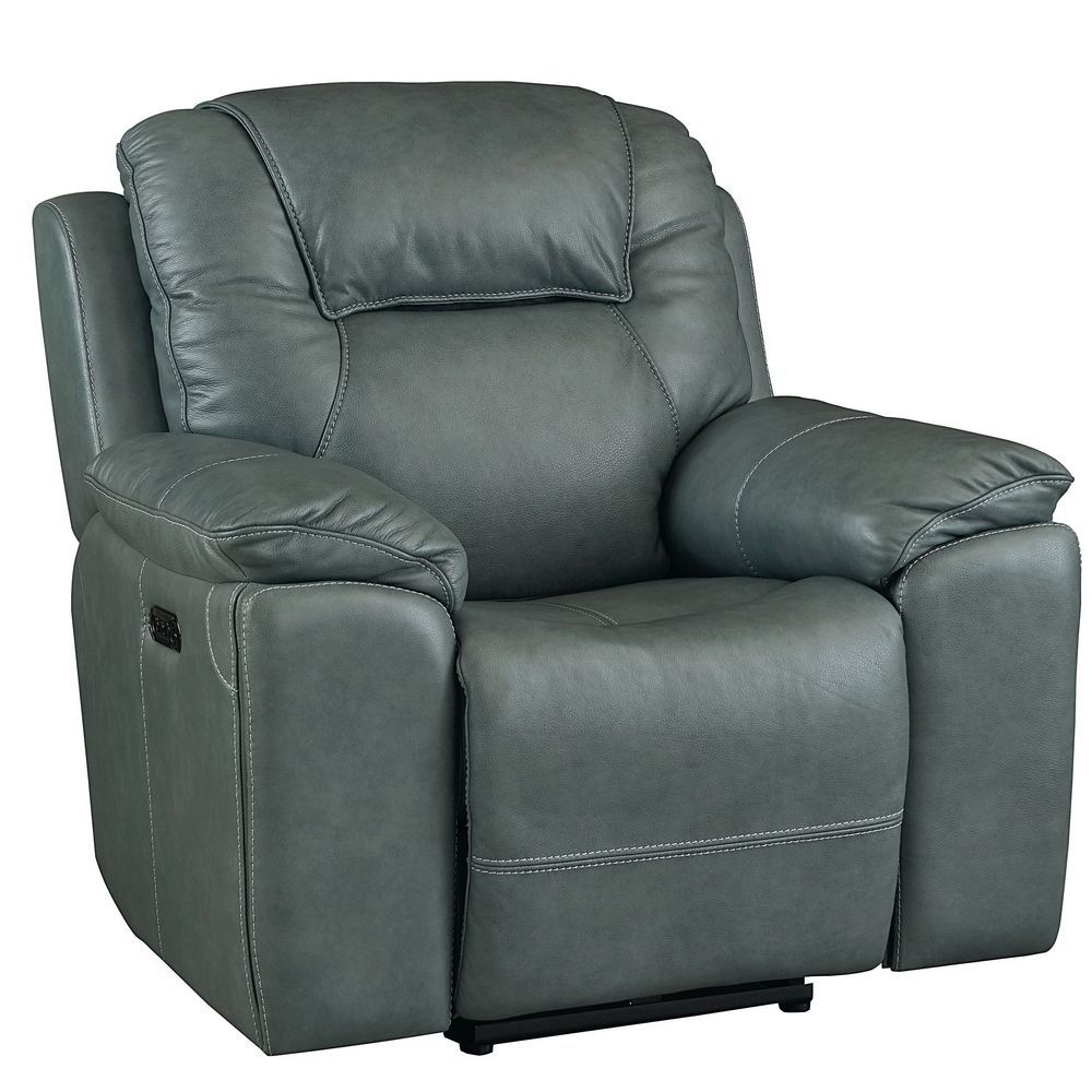 Picture of Chandler Power Recliner with Headrest - Blue Gray