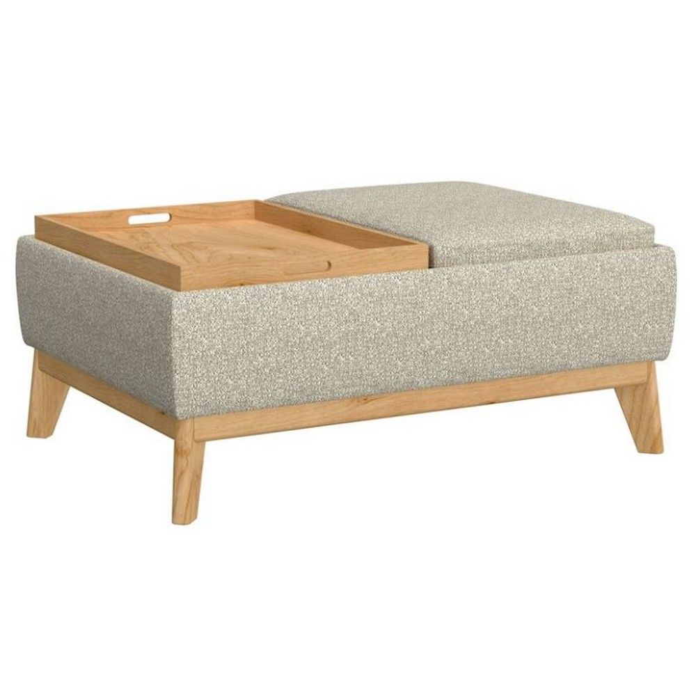 Picture of Reese Storage Ottoman with Tray - Gray