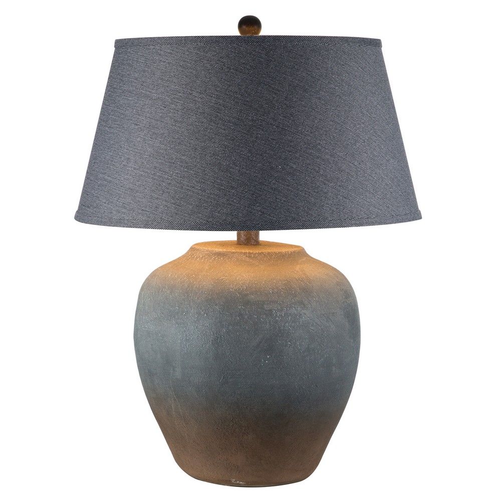 Picture of Gray Rust Table Lamp with Gray Shade