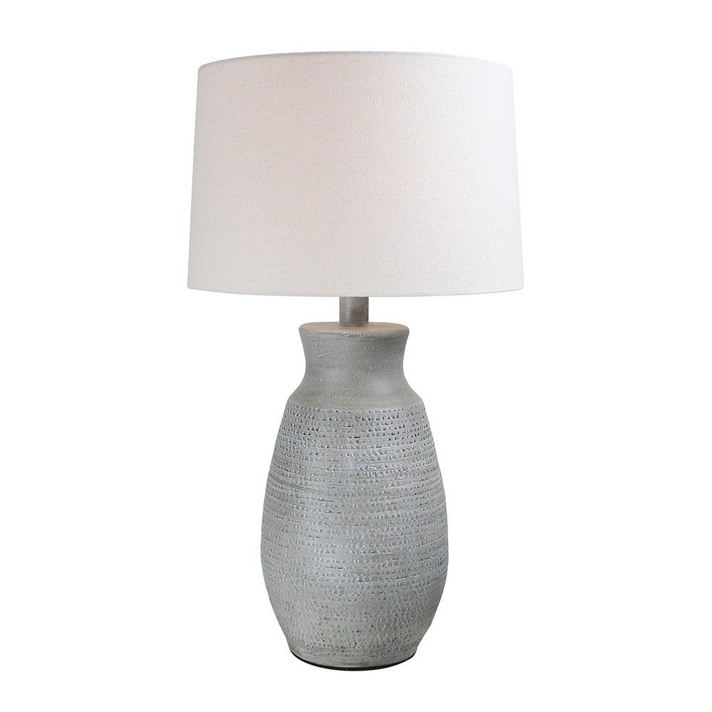 Picture of Gray Hydrocal Table Lamp