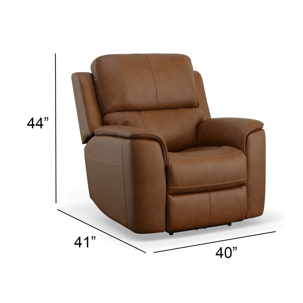 Henry Zero Gravity Triple Power Recliner - Caramel Brown