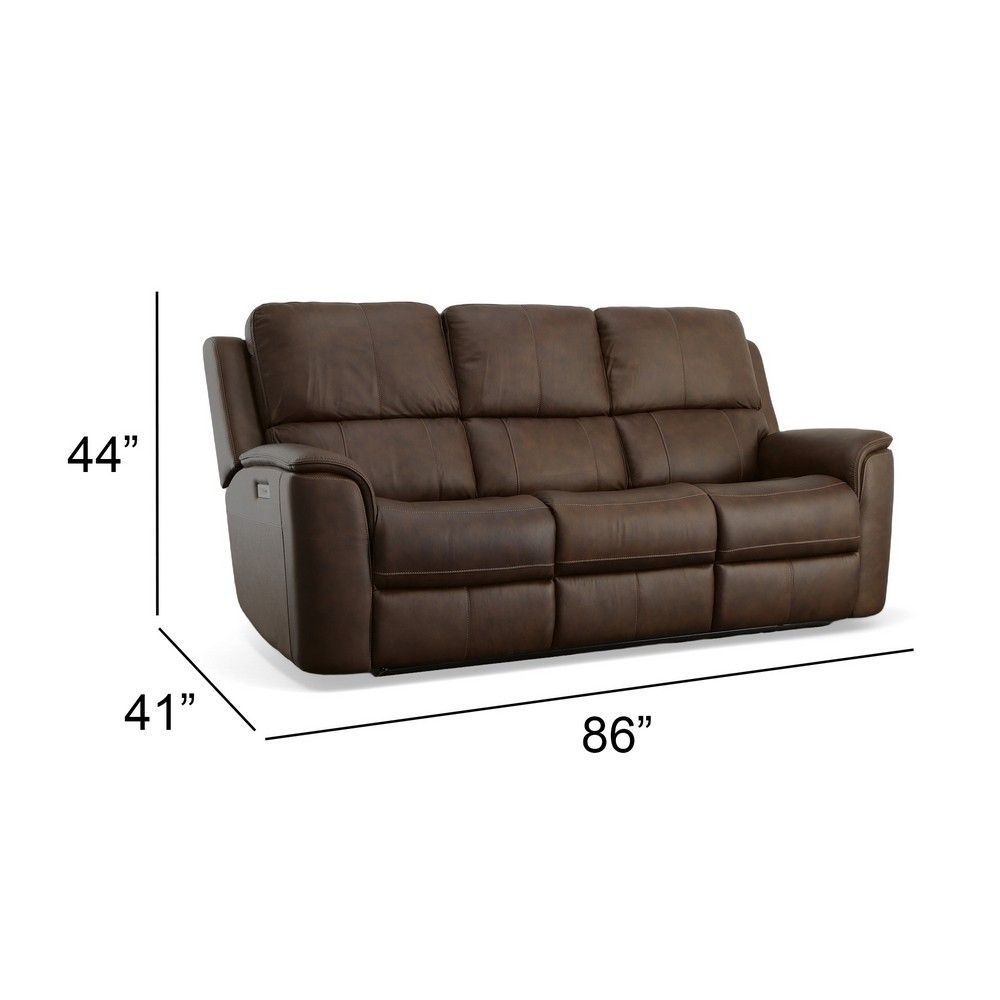 Henry Zero Gravity Triple Power Sofa - Dark Brown | American Home